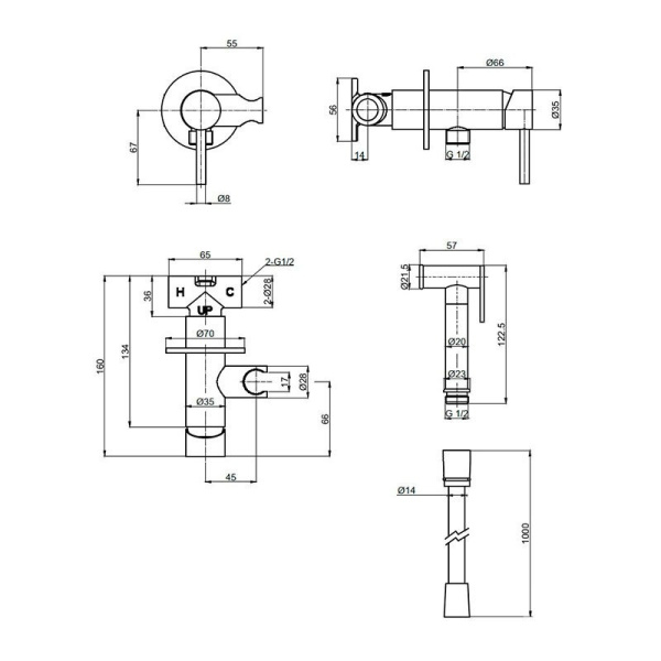 Гигиенический набор Siena AQUAme AQM6217BC